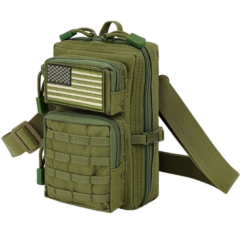 Green Tactical Molle Utility Pouch, EDC Tool Pouch, Small Pouch 1000D Nylon